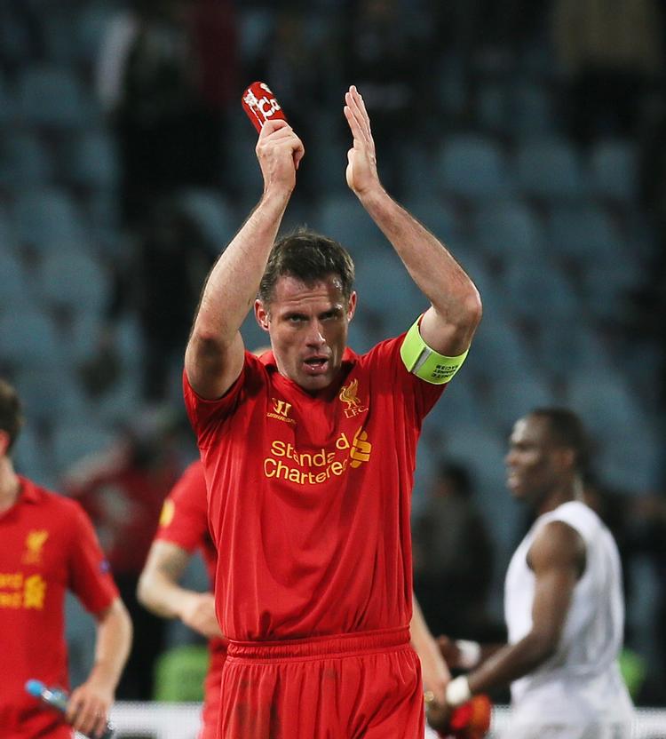 klub-legende. Liverpools Jamie Carragher opnåede at spille flere end 700 kampe for klubben. 