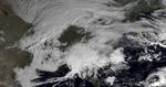 Varsel. Billedet her viser det stormsystem, der gør klar til at husere over det nordøstlige USA i dag. 