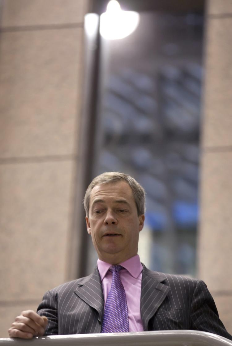 opbakning. Den britiske EU-modstander Nigel Farage er på Danmarks side i kampen om rabatterne på EU's budget. 