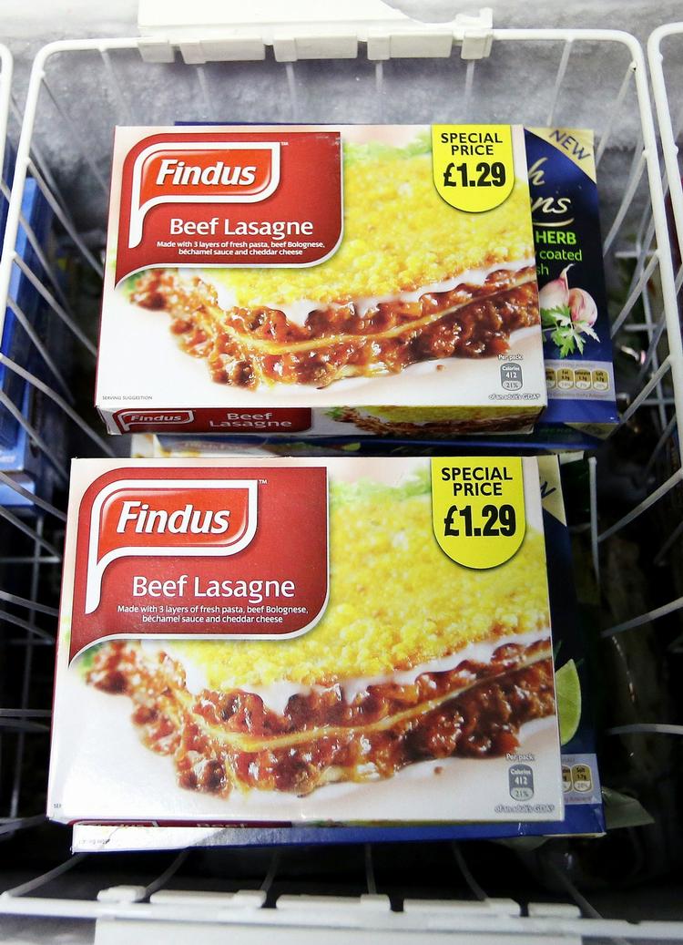 BANDLYST. Oksekødslasagner fra Findus er blevet fjernet fra montrene rundt omkring i Europa efter afsløringer af, at flere af dem indeholdt hestekød. 