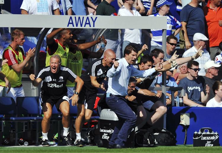 JUBEL. Med en 4-1-sejr i bagagen kan Swansea og Michael Laudrup lune sig i Dubai med god samvittighed. 
