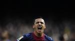 MÅLSCORER. Alexis Sanchez indledte Barcelonas målshow med sin scoring til 1-0. 
