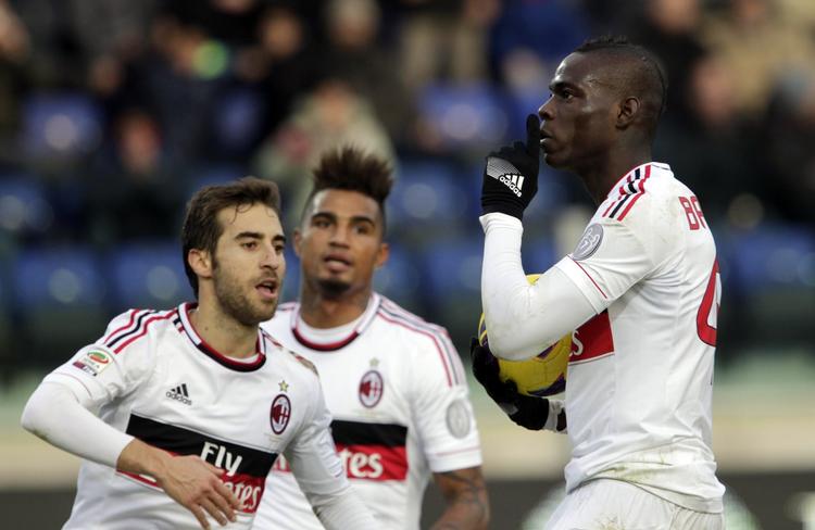 GIFTIG. Mario Balotelli har nu scoret tre mål i sine to første kampe for AC Milan. 
