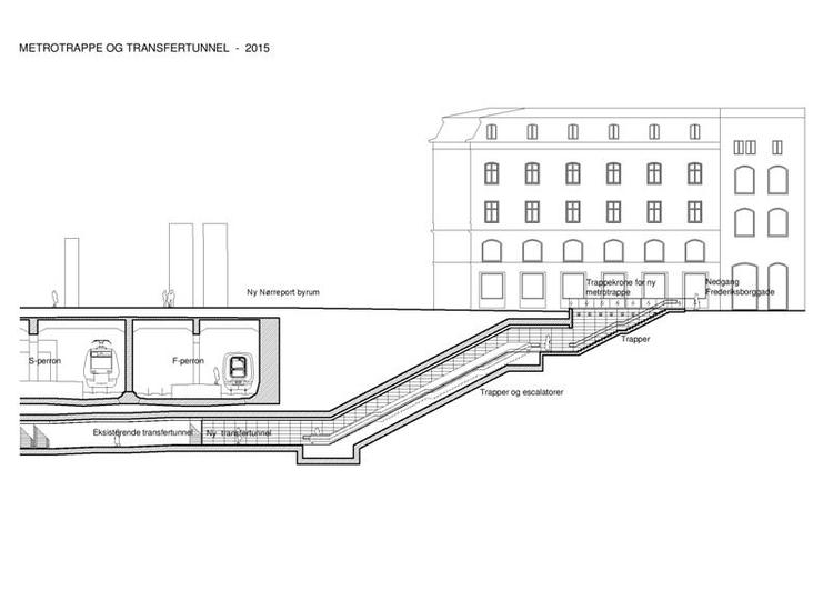 Metrotrappe. Illustration fra Metroselskabet. 