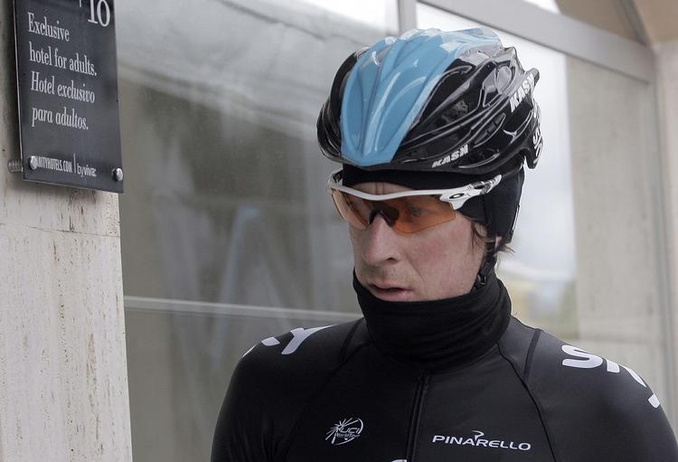 NEDTUR. Bradley Wiggins havde ikke en af sine bedste dage på cyklen. 