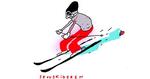 Skistilling. Åh, nej. Bare det ikke ser sådan ud, når jeg står på ski. TEGNING: Phillip Ytournel 