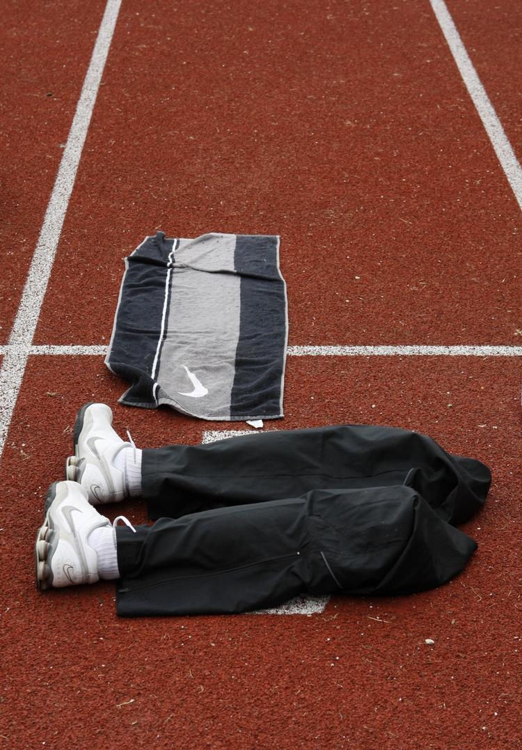 Oscar Pistorius' benproteser af kulfiber under en konkurrence i Holland, 2008. 