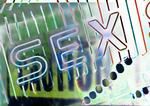 Sex text in neon lights