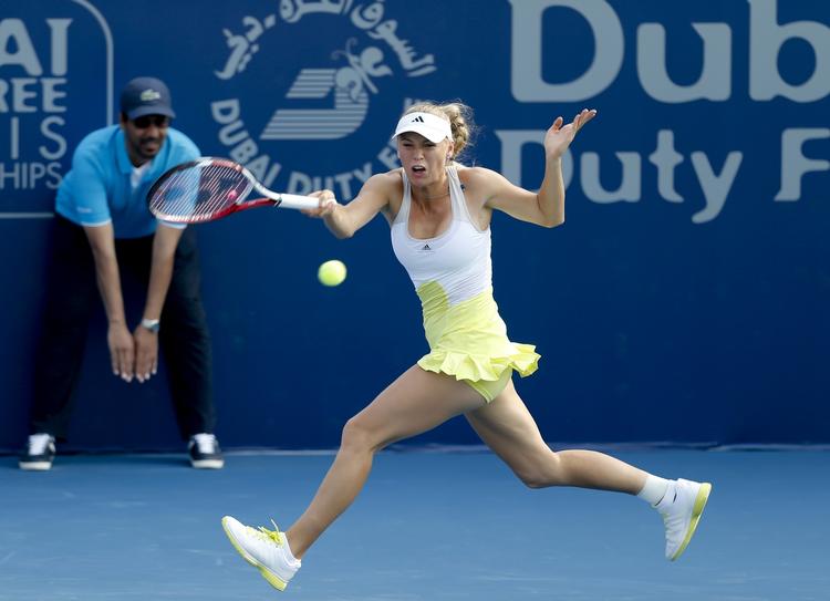 FÆRDIG. Caroline Wozniacki kunne ikke stille meget op mod Petra Kvitova. 