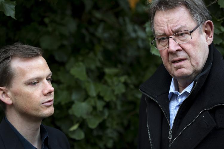 angreb. Poul Nyrup og Peter Hummelgaard Thomsen (tv.) går til angreb på regeringens modvilje imod finansskatten. 