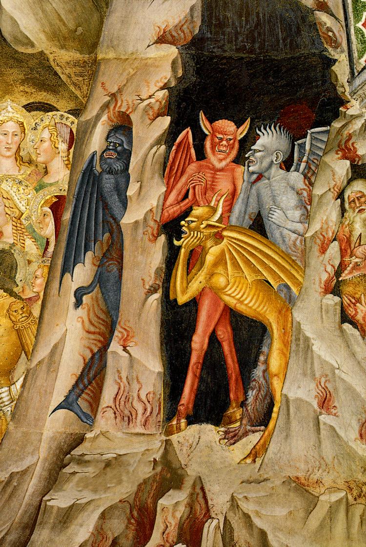 SATAN. Djævlene står på spring, når sjælene skal til dødsriget, i Andrea Bonaiutis freske 'Nedstigning til Limbus', der befinder sig i Santa Maria Novella i Firenze. 