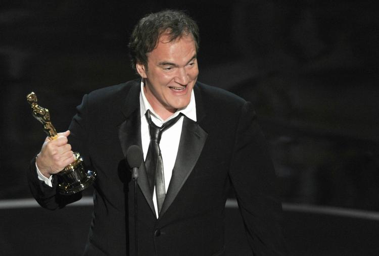 Quentin Tarantino var i højt humør, da han fik en Oscar for Bedste originale manus. 