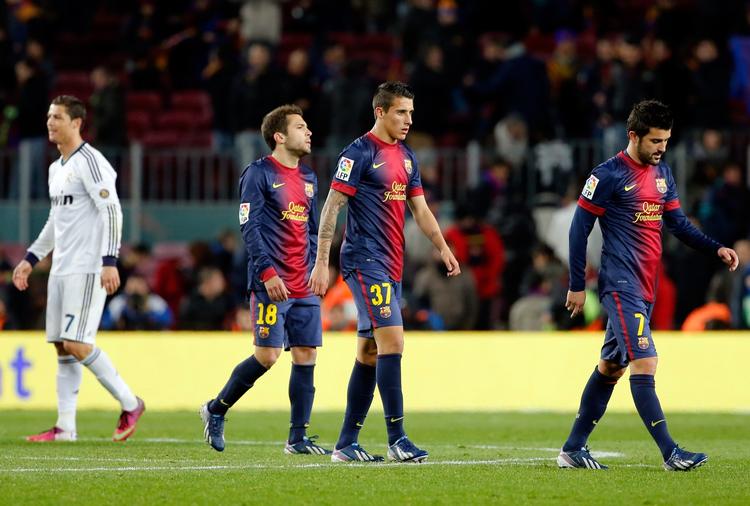 Nedtur. Barcelona er ude af den spanske pokalturnering efter nederlaget til ærkerivalerne fra Real Madrid. 