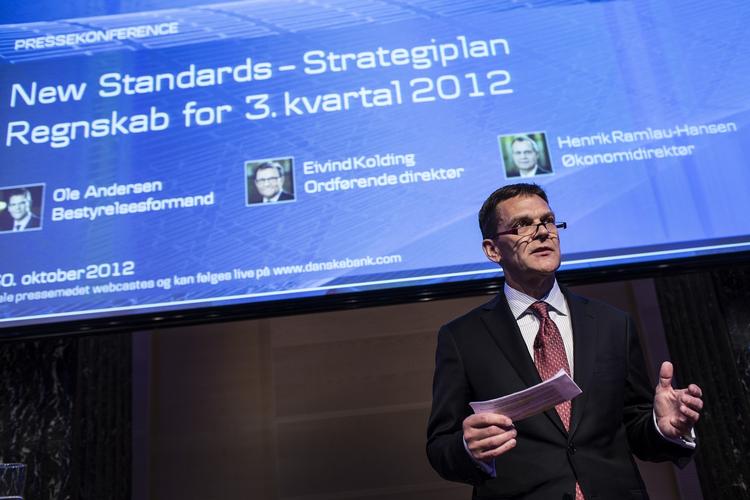 Lønfest. Danske Banks ordførende direktør Eivind Kolding og hans kolleger i de europæiske banker får lagt loft over bonusserne. 