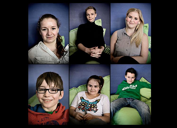 Elever. Emilie Pedersen, Andreas Søgård Gabel og Amanda Andreasen går i 9.a.Jonas Nielsen, Malia Nordal og Gustav Bagger går i 4.b. 