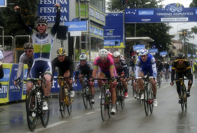 HURTIGST. Matthew Goss var hurtigste mand i dagens våde sprint. 
