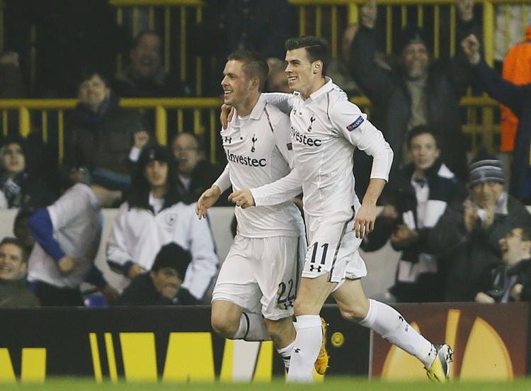 MÅLSLUGERE. Gylfi Sigurdsson og Gareth Bale   scorede begge i Tottenhams sikre sejr over Inter. 