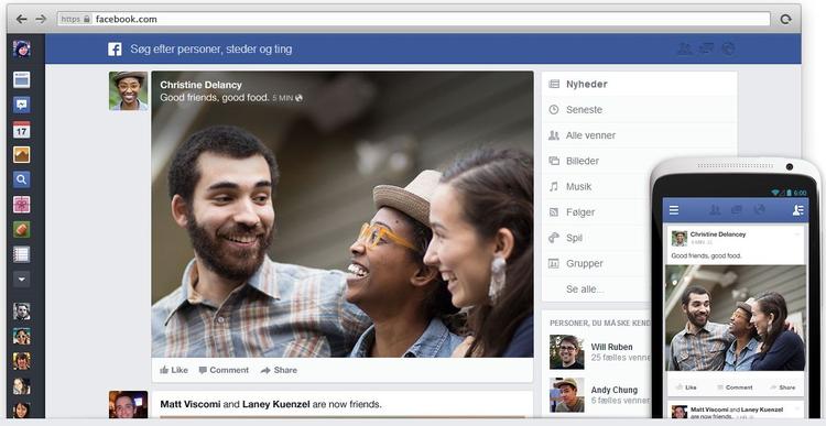 først. De mennesker, der har registreret deres interesse, vil være i den første gruppe til at få det nye design, lyder det fra Facebook. 