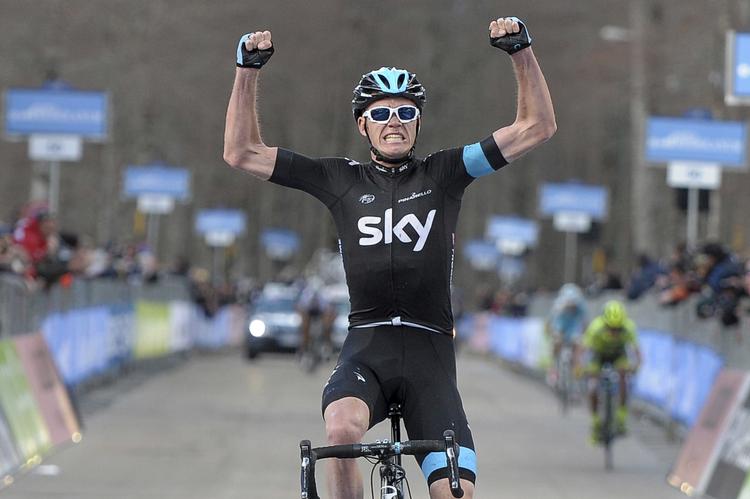 Førende. Med to etaper tilbage fører Chris Froome sammenlagt i Tirreno-Adriatico. 
