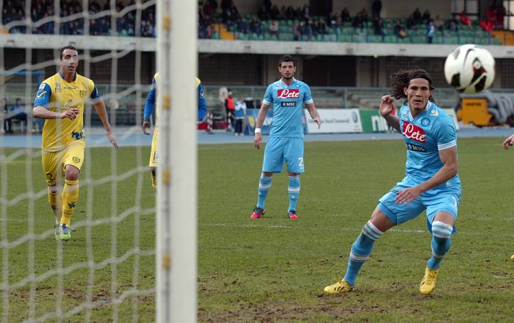 Målløs. Med nederlaget til Chievo har Edson Cavani og Napoli ikke vundet i fem kampe i træk. 