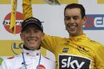 toprytterne. Sammenlagt sluttede Richie Porte (th.) og Andrew Talansky på de to bedste pladser i Paris-Nice. 