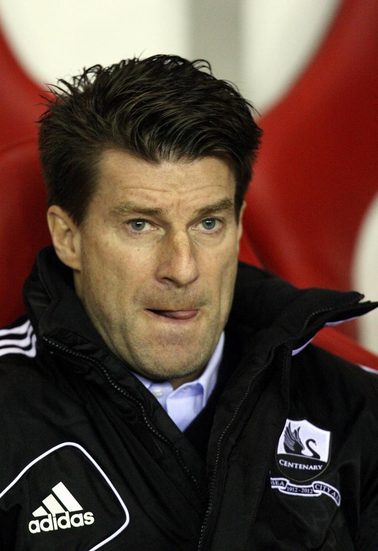 Bittert. Laudrup mener, at en dommerfejl kostede Swansea et point mod West Bromwich. 