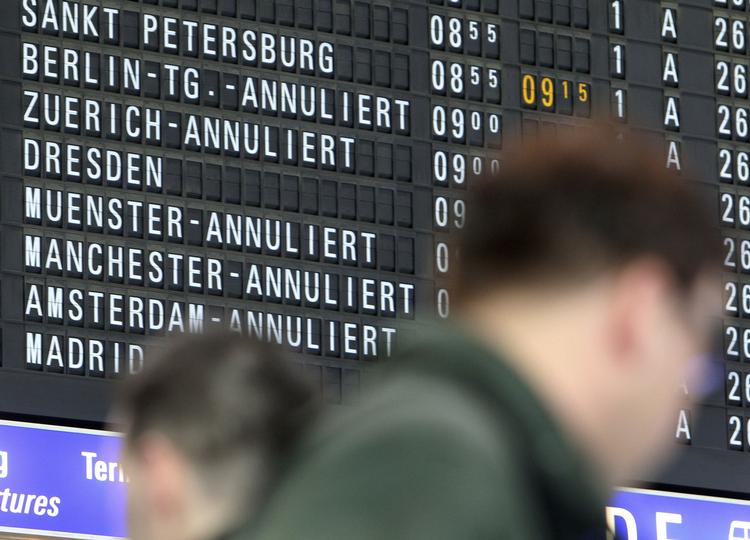 Tilfyget. Mindst en time endnu er Frankfurt lufthavn lukket. (arkivfoto) 