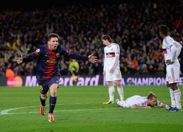 Venstredrøn. Alt gik op i en højere enhed for Messi og co. mod Milan. 