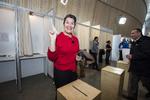 Aleqa Hammond of Siumut who is set to become Greenland's first woman prime minister. 