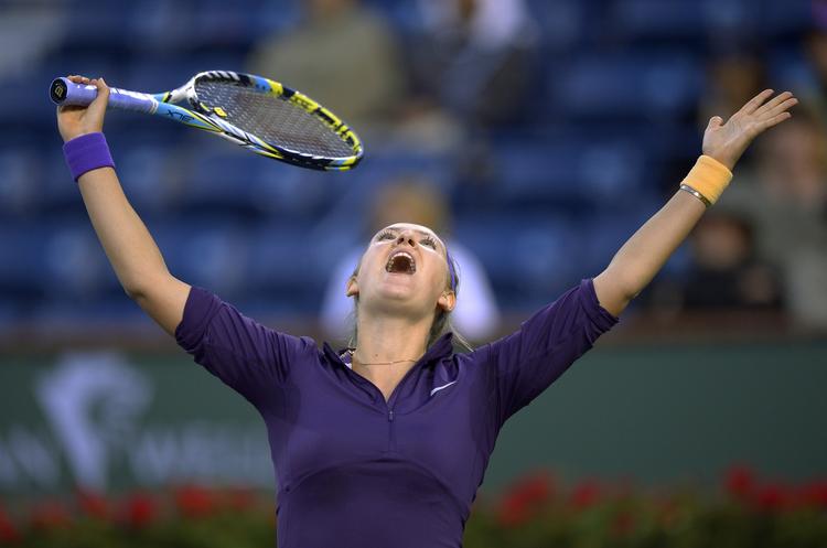 Ubesejret. I 2013 har Victoria Azarenka ikke prøvet at tabe og i aften gælder det Caroline Wozniacki. 