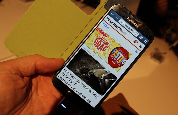 INNOVATION. Samsungs Galaxy S4-præsentation i New York flyttede ikke bare standarder for, hvordan den slags produktlanceringer skal skæres. Selve S4'eren var heller ingen skuffelse. (Foto: Morten Bay) 