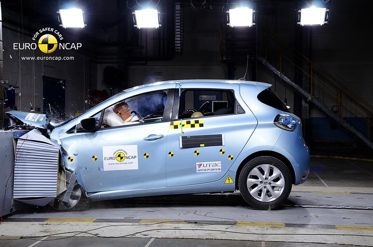 Sikker. Elbilen Renault Zoe, der kommer til Danmark i foråret, får topkarakter i crashtest. 