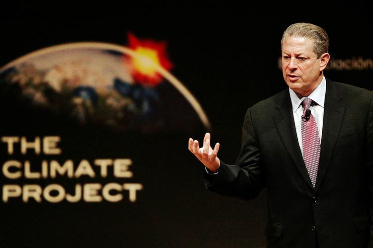 utrættelig.  Al Gore advarer ofte om de truende klimaforandringer. Her i Mexico City, 2009. Arkivfoto: AP 