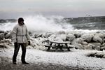 UVEJR. På Amager viste blæsten sig tydeligt i dag. 