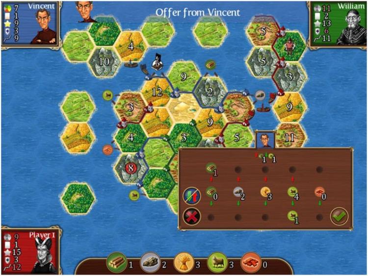 Rodet. Et forvirrende handelssystem hæmmer en ellers ganske hæderlig konvertering af Settlers fra Catan. 