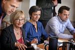 Idé. Margrethe Vestager og Morten Østergaard (til højre) skal vrages til fordel for Kristian Thulesen Dahl og Pia Kjærsgaard (til venstre), foreslår Tommy Dinesen. 