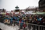 Konflikt. Onsdag demonstrerede lærere over hele landet med opbakning fra andre dele af fagbevægelsen. 