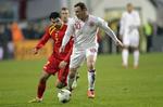 ujævnt. Wayne Rooney (forrest) scorede for England i det uafgjorte opgør mod Montenegro. 