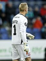 stime. Randers FC's målmand David Ousted har nu holdt målet rent i fem kampe i 2013. 