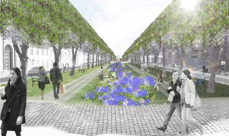 Vue. Sådan kan Sankt Annæ Plads komme til at tage sig ud - set fra Bredgade-enden - hvis en ny helhedsplan for området vedtages. 