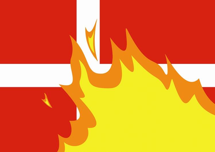 Nationalt. Til efteråret kan 'Rebranding Denmark' opleves i København. Illustration: Superflex 