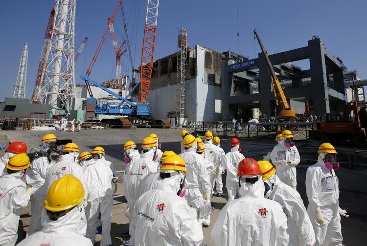 Visit. Journalister fik en rundvisning på Fukushima-anlægget 6. marts - to-års-dagen for den ødelæggende tsnuami. 
