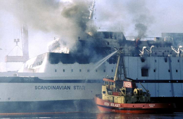 Tragedie. 159 mistede livet under branden på Scandinavian Star. 