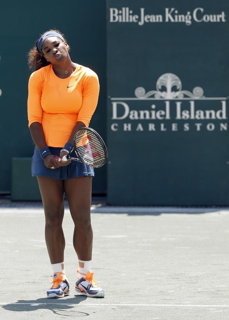 Vinder. Serena Williams brugte både mund og slagkraft i sejren over Jankovic. 