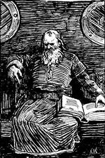 Kulturpersonlighed. Snorri Sturluson (1179-1241) var en af Islands mægtigste personer i sin tid, og den rigeste. Illustration fra Heimskringla, 1899-udgave af Christian Krogh. 