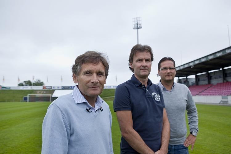 Vikar. Allan Simonsen (t.v.) skal lede FCF sammen med assistent Steen Thychosen efter Thomas Thomasbergs (t.h.) fyring. 