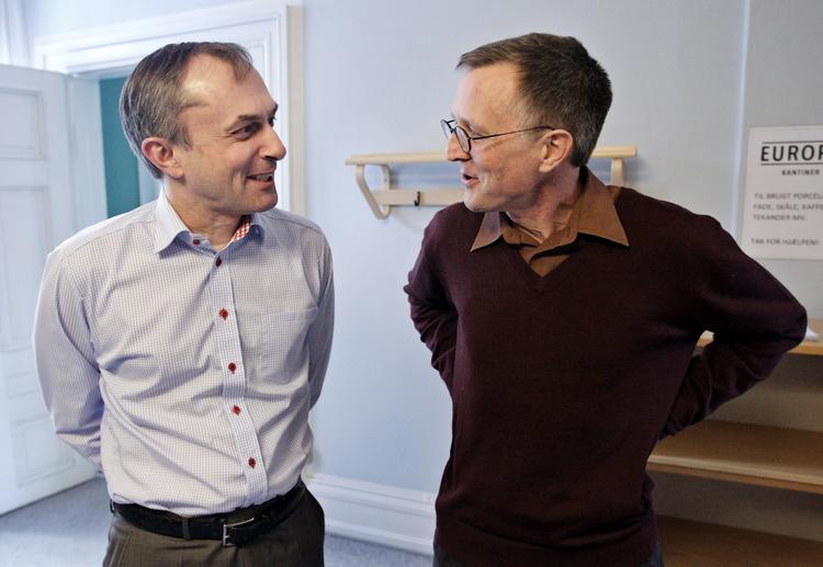 lektion. Michael Ziegler og Anders Bondo Christensen strides om, hvordan der skal afsættes tid til lærernes forberedelse. (arkivfoto) 