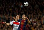 1-1. Zlatan Ibrahimovic (tv) var igen en af PSG's profiler, mens Jordi Alba (th) var bedste mand hos Barcelona i en ujævn kamp. 