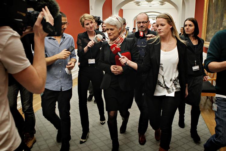 UTILFREDS. Der er både »rigtig gode, mindre gode og slet ikke gode elementer« i regeringens vækstplan, mener SF-leder Annette Vilhelmsen. 