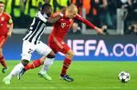 suverænt. Bayerns hollandske kantspiller Arjen Robben (th) var tilfreds med den tyske dominans mod Juventus. 